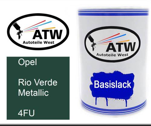 Opel, Rio Verde Metallic, 4FU: 500ml Lackdose, von ATW Autoteile West.